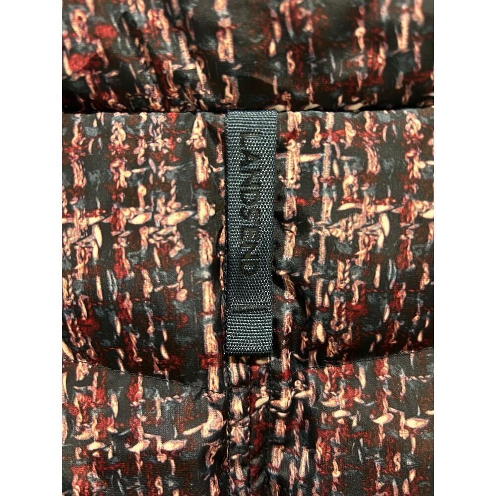 Lands’ END Women’s Max 600 Down Puffer Vest Multi Color Tweed Print Size S - Picture 7 of 9